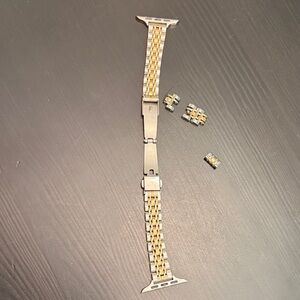 Gold and Silver Stainless Steel Women's Watch Band